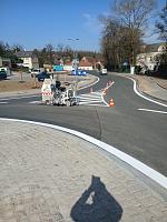 Tavíkovice - průtah, provedení VDZ barvou